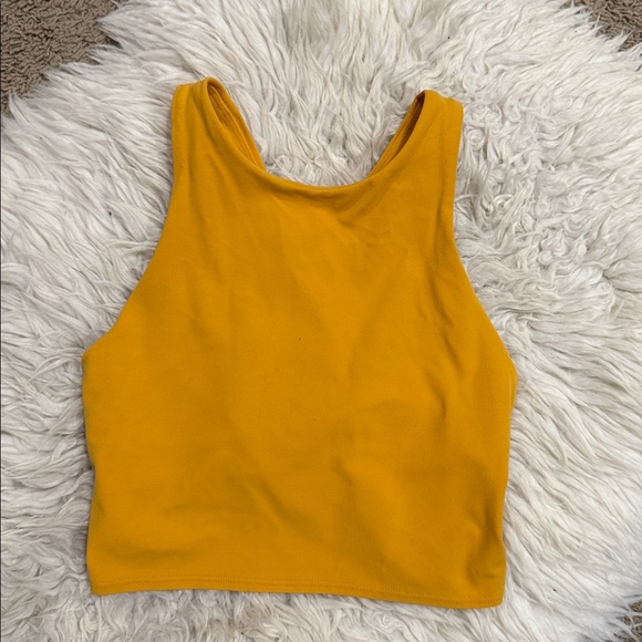 Athleta Conscious Crop Bra A-C in Abyssian yellow size XS - Picture 4 of 6